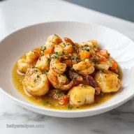 30 Minute Creamy Garlic Butter Cod and Shrimp Skillet