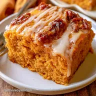 Pumpkin Coffee Cake with Maple Glaze