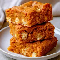 Pumpkin White Chocolate Blondies (Fudgy)