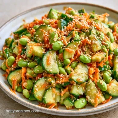 Cucumber Edamame Salad Meal Prep Recipe Card