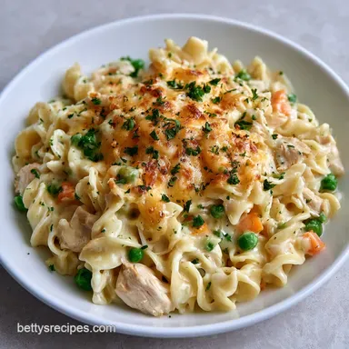 Easy Chicken Noodle Casserole for 6 Recipe Card