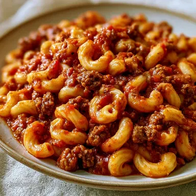 Easy Stovetop Beefaroni: One-Pot Recipe Card