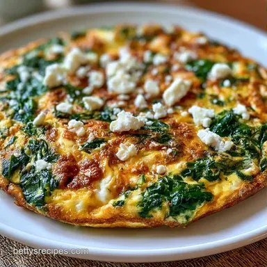 Feta Spinach Frittata in 30 Minutes Recipe Card