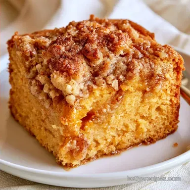 Pumpkin Coffee Cake with Almond Streusel