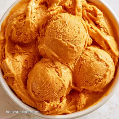 Pumpkin Ice Cream for 8 Servings Recipe Card