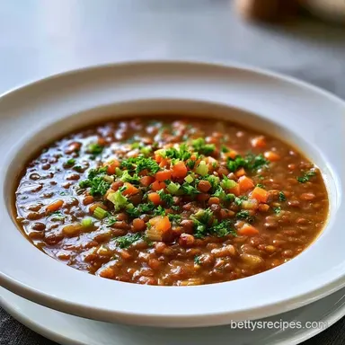 Instant Pot Lentil Soup in 45 Minutes Recipe Card