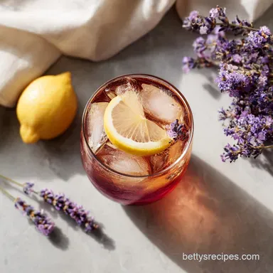 Lavender Iced Tea with Lemon for 4 Servings Recipe Card