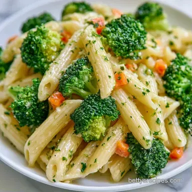 Meatless Pasta Primavera in 35 Minutes Recipe Card