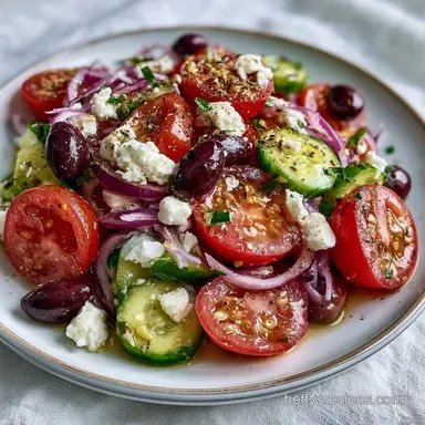 Mediterranean Feta Salad in 15 Minutes Recipe Card