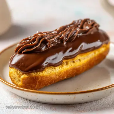 Mocha Eclairs for 12 Servings: Silky French Coffee Pastry Recipe Card