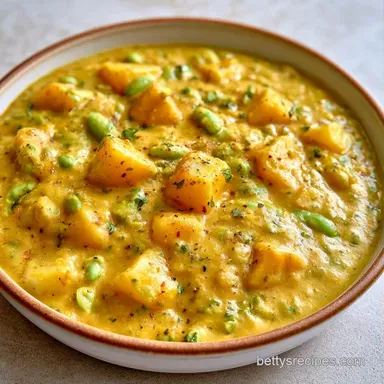 Potato Edamame Curry with Coconut Milk Recipe Card