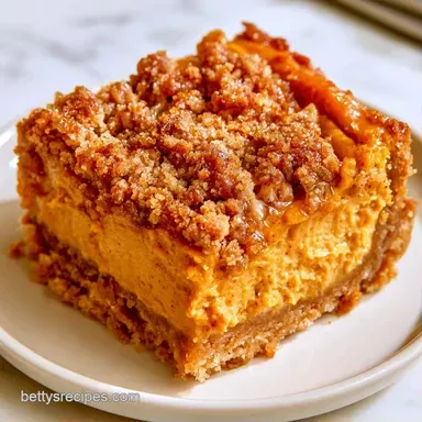 Pumpkin Cheesecake Squares with Crumble Recipe Card