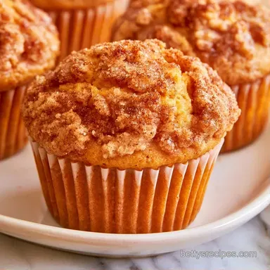Pumpkin Coffee Cake Muffins for 12 Recipe Card