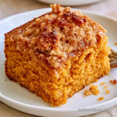 Pumpkin Coffee Cake with Crumb Topping Recipe Card