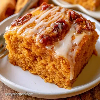 Pumpkin Coffee Cake with Maple Glaze