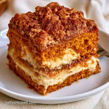 Pumpkin Cream Cheese Coffee Cake for 9 Recipe Card