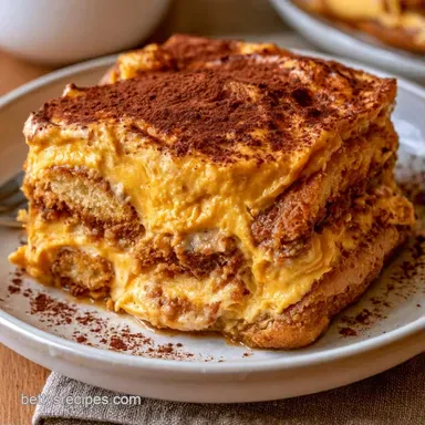 Pumpkin Spice Latte Tiramisu, Serves 8 Recipe Card