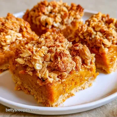 Pumpkin Streusel Bars for 24 Servings Recipe Card