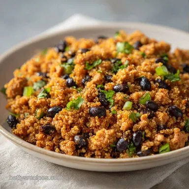 One-Pan Quinoa Turkey Skillet Recipe Card