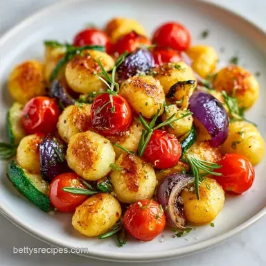 Crispy Vegetarian Sheet Pan Gnocchi