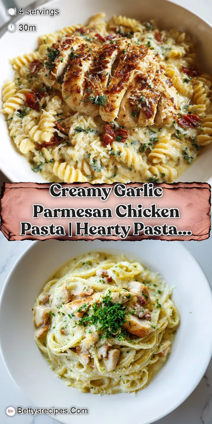 Close-up of fork-tender chicken nestled in a velvety garlic parmesan cream sauce, glistening invitingly.