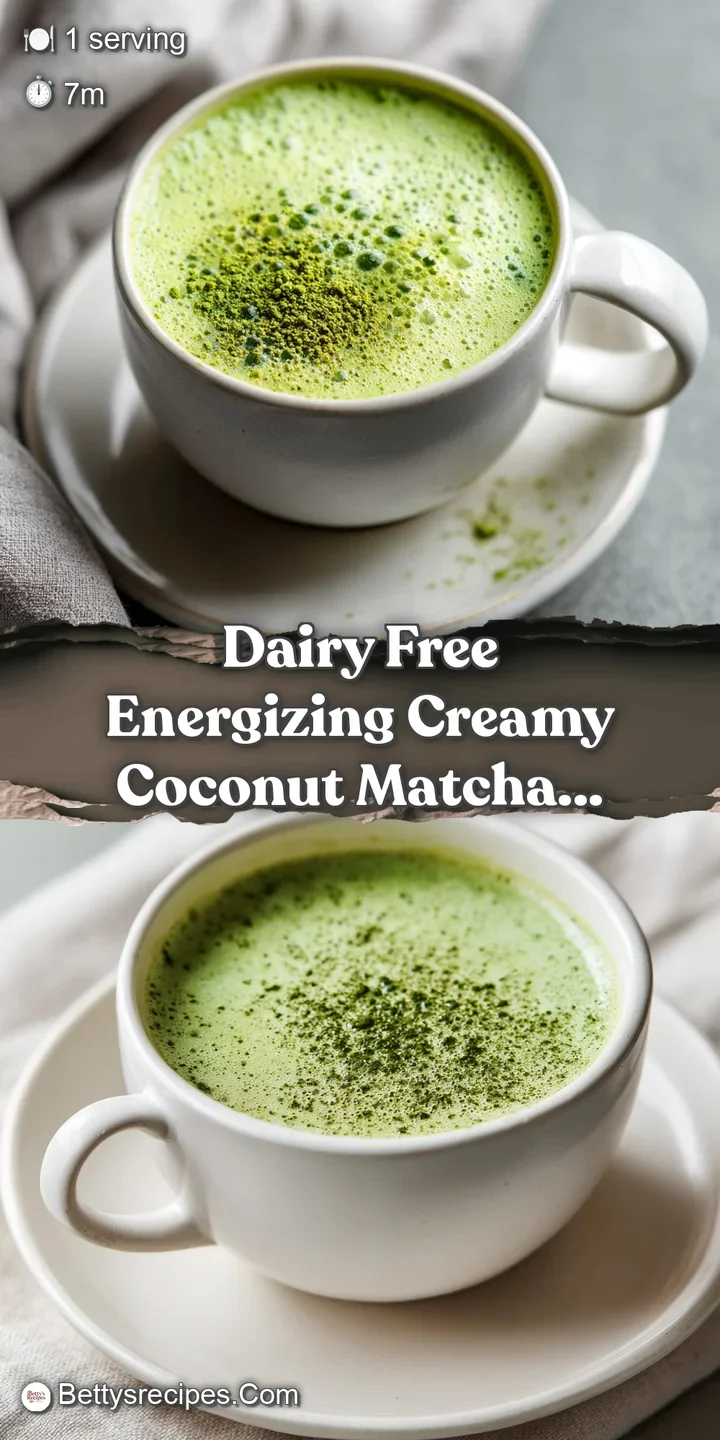 Dairy Free Energizing Creamy Coconut Matcha Latte Recipe - appetizing dish ready to serve