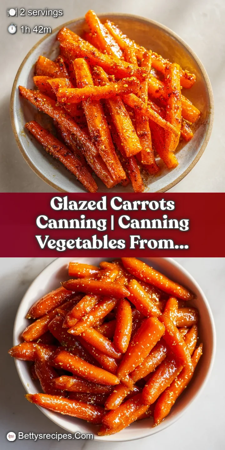Close-up of tender, honey-colored glazed carrots reflecting light with a thick, sugary coating and soft edges.