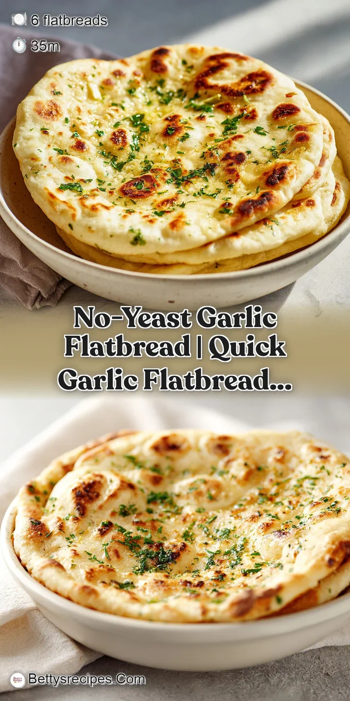 Close-up of bubbly, golden-baked flatbread showing a tender interior with flecks of herbs and garlic.