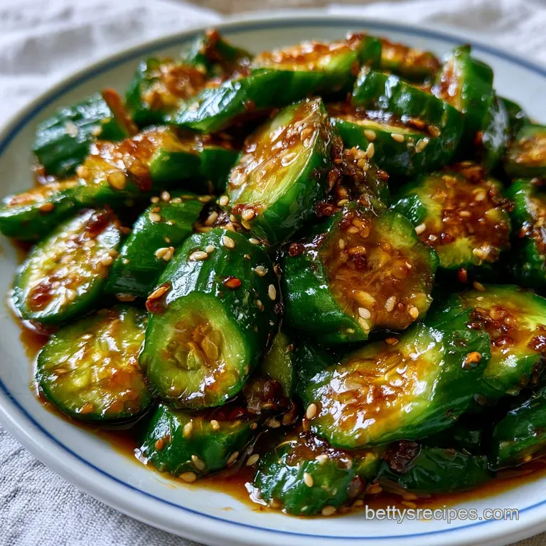 Smashed Asian Cucumber Salad: Crisp and Zesty