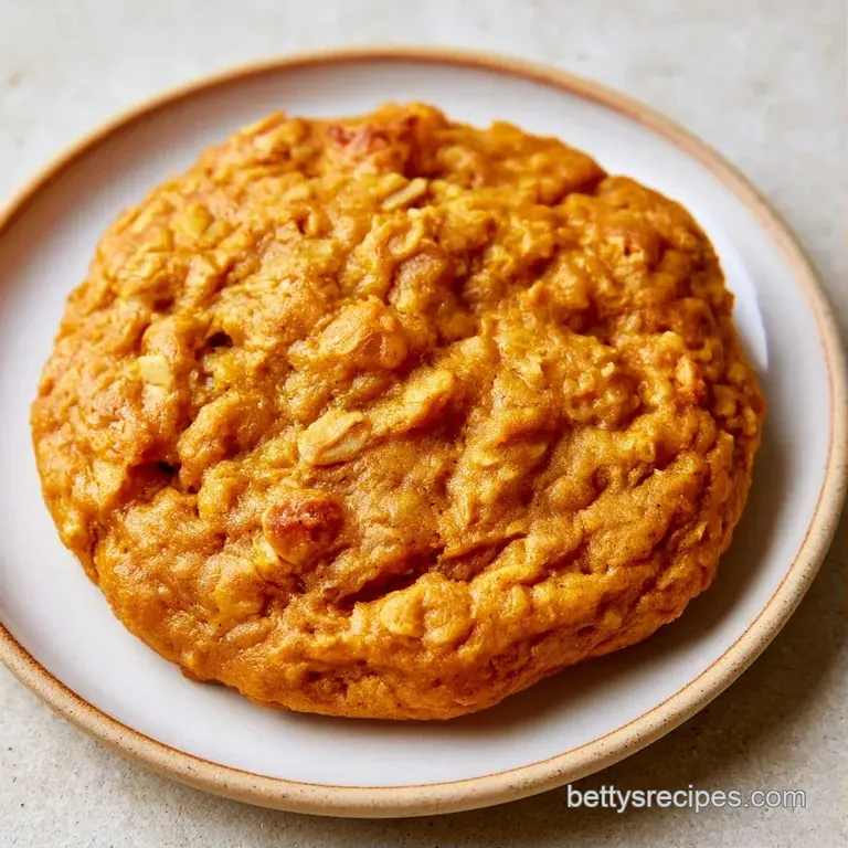 A neat stack of warm, amber-colored cookies on a white ceramic plate with a light dusting of cinnamon powder.