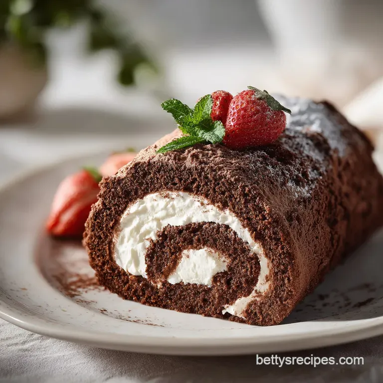 Chocolate Swiss Roll Cake: Fluffy and Moist