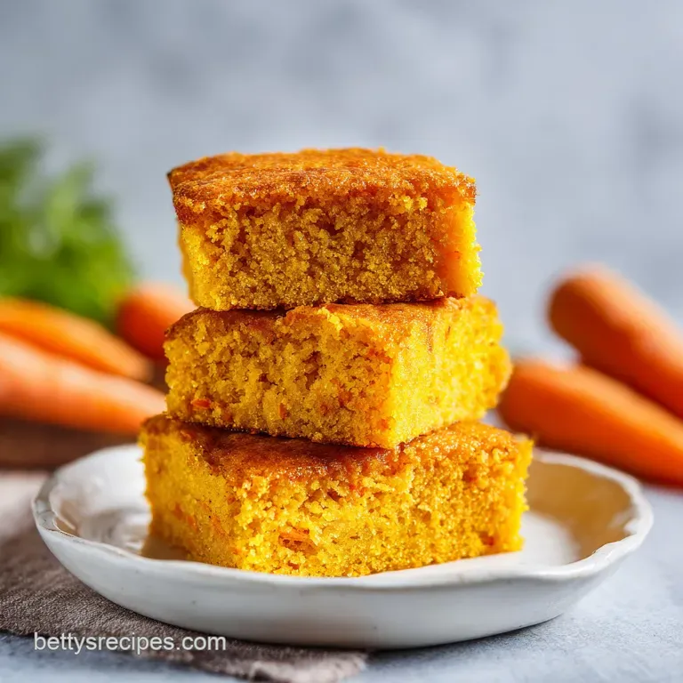 Cottage Cheese Carrot Cake Bars: High Protein