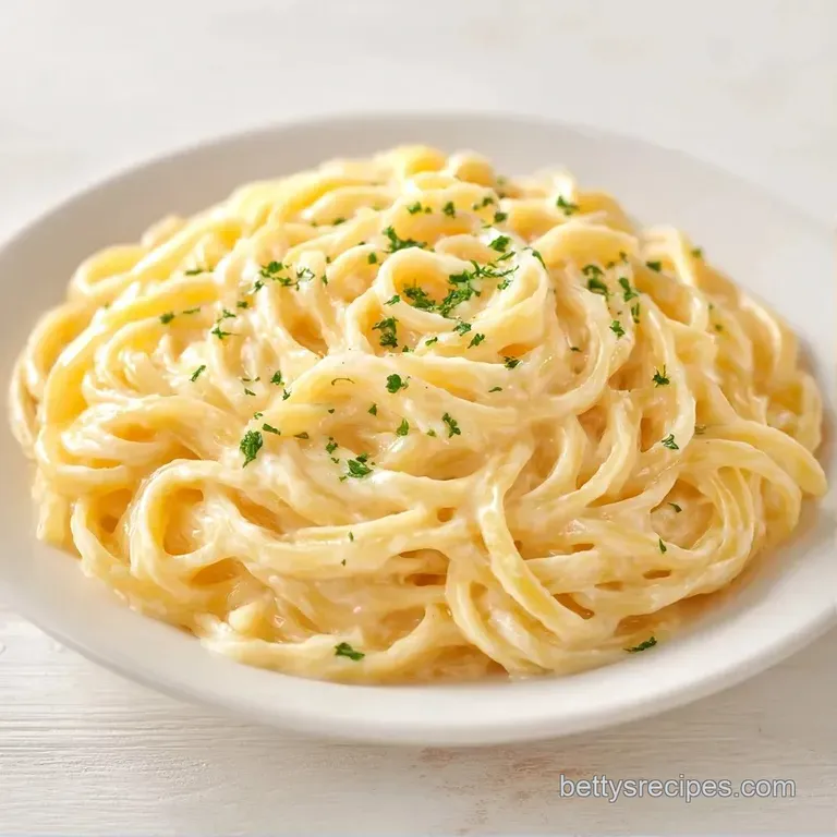 A swirl of glossy white pasta in a minimalist ceramic bowl, garnished with grated parmesan and cracked black pepper.