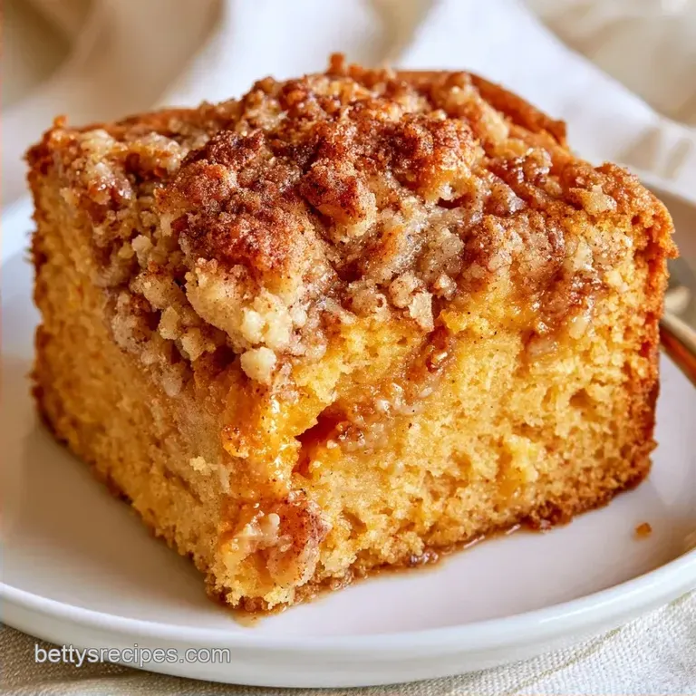 Pumpkin Coffee Cake with Cinnamon Streusel
