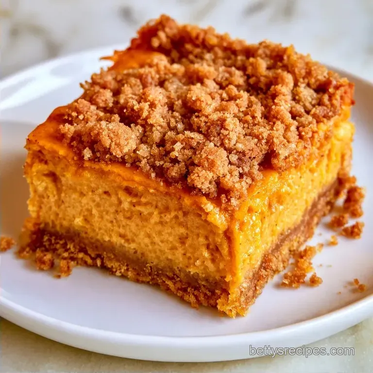 Pumpkin Cheesecake Squares with Oat Crumble