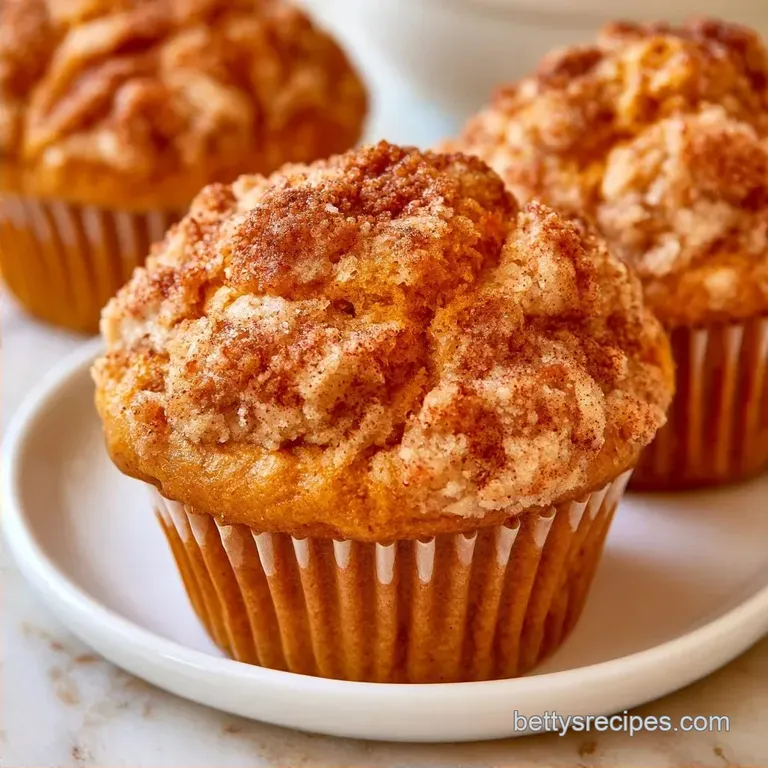 Pumpkin Coffee Cake Muffins with Cinnamon Streusel