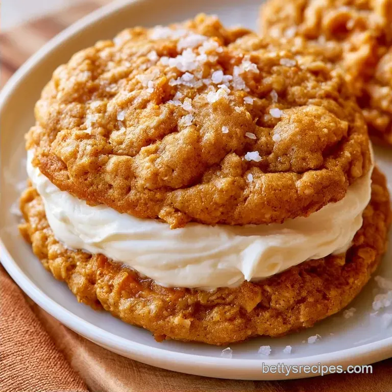 Salted Brown Butter Pumpkin Oatmeal Cream Pies