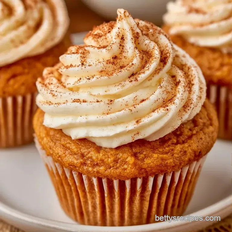 Three golden-orange cakes on a white ceramic platter, accented by coffee beans and a sprinkle of ground nutmeg.