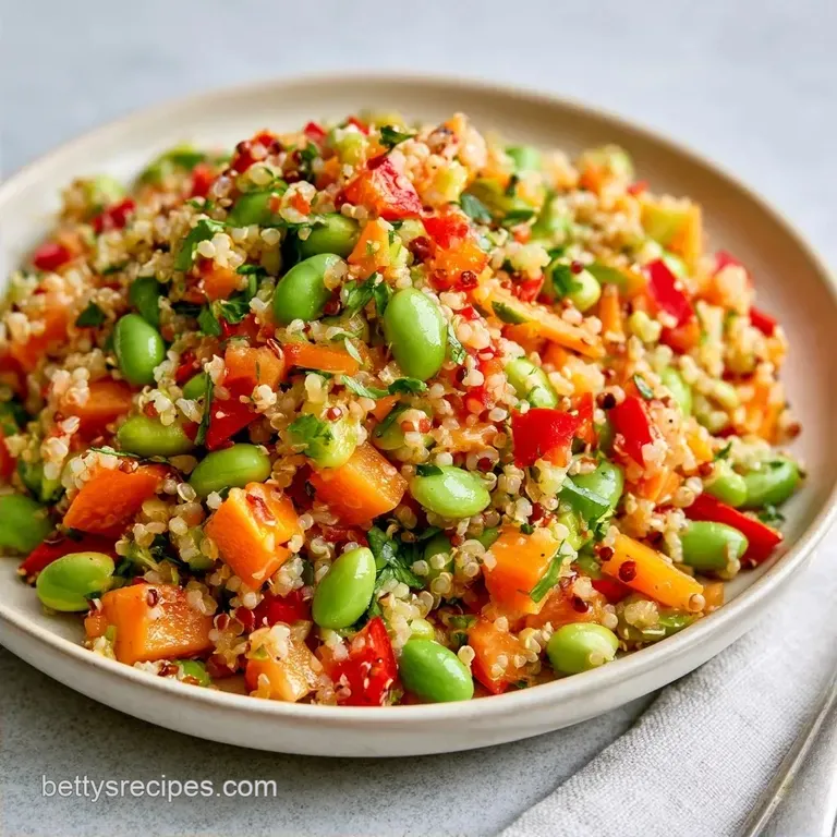 Quinoa Edamame Salad with Sesameginger Dressing