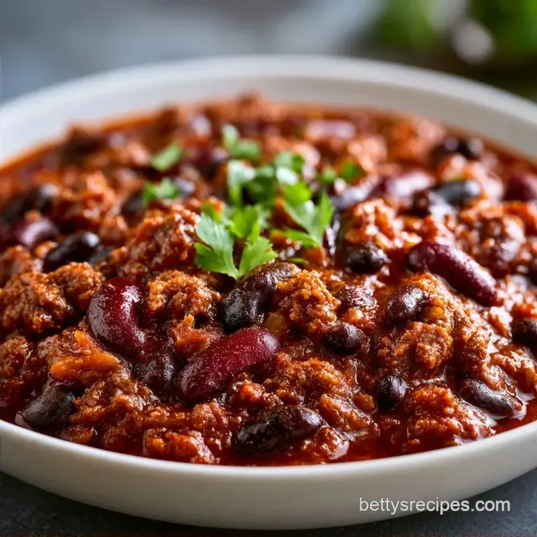 Simple Bean Chili with Ground Beef