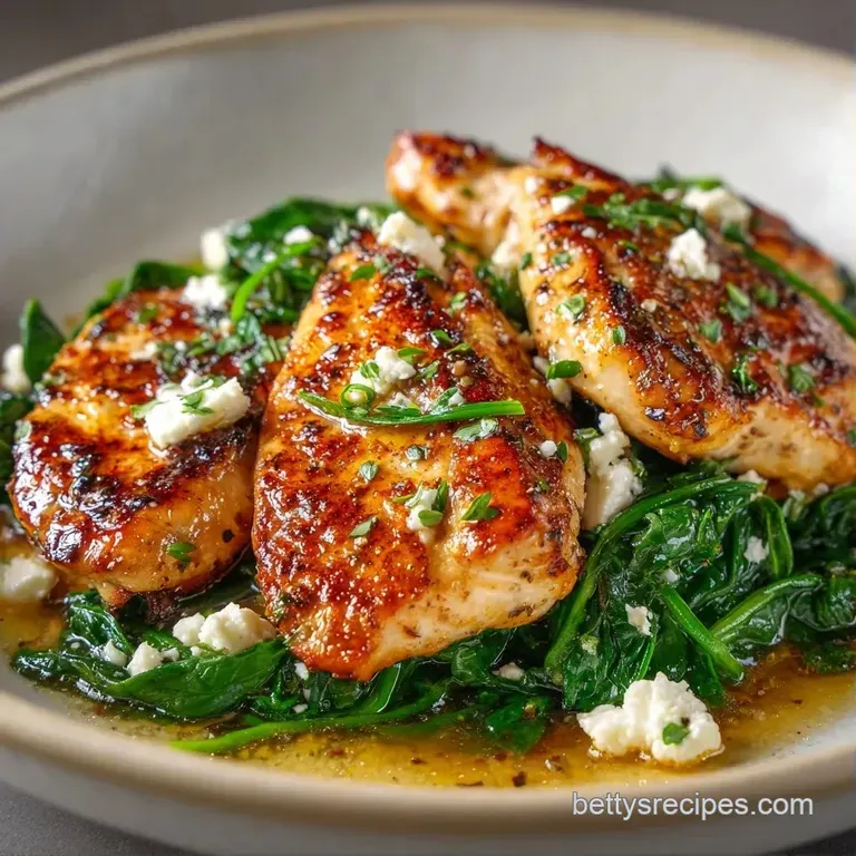 Two seared golden poultry fillets drizzled with lemon butter sauce beside steamed asparagus on a ceramic plate.