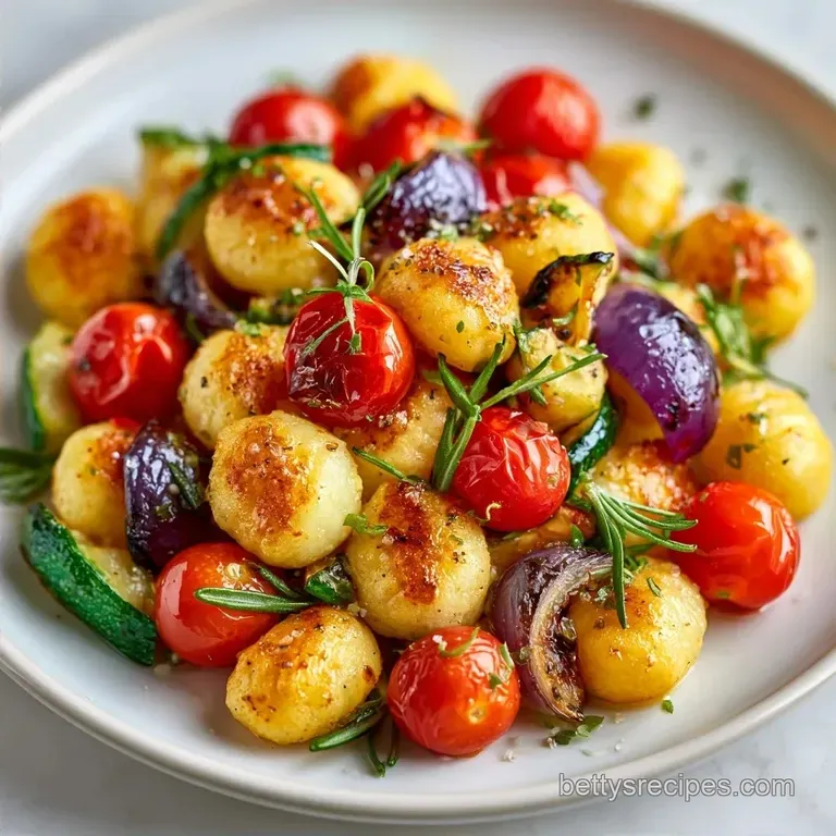 Crispy Roasted Vegetarian Sheet Pan Gnocchi
